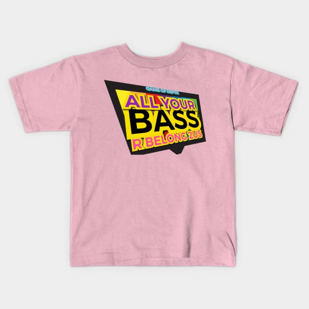 All Your Bass R Belong 2US Kids T-Shirt by Elvira Khan